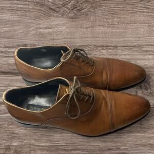 To Boot New York Adam Derrick brown leather cap toe dress shoes. Italy. Size 12